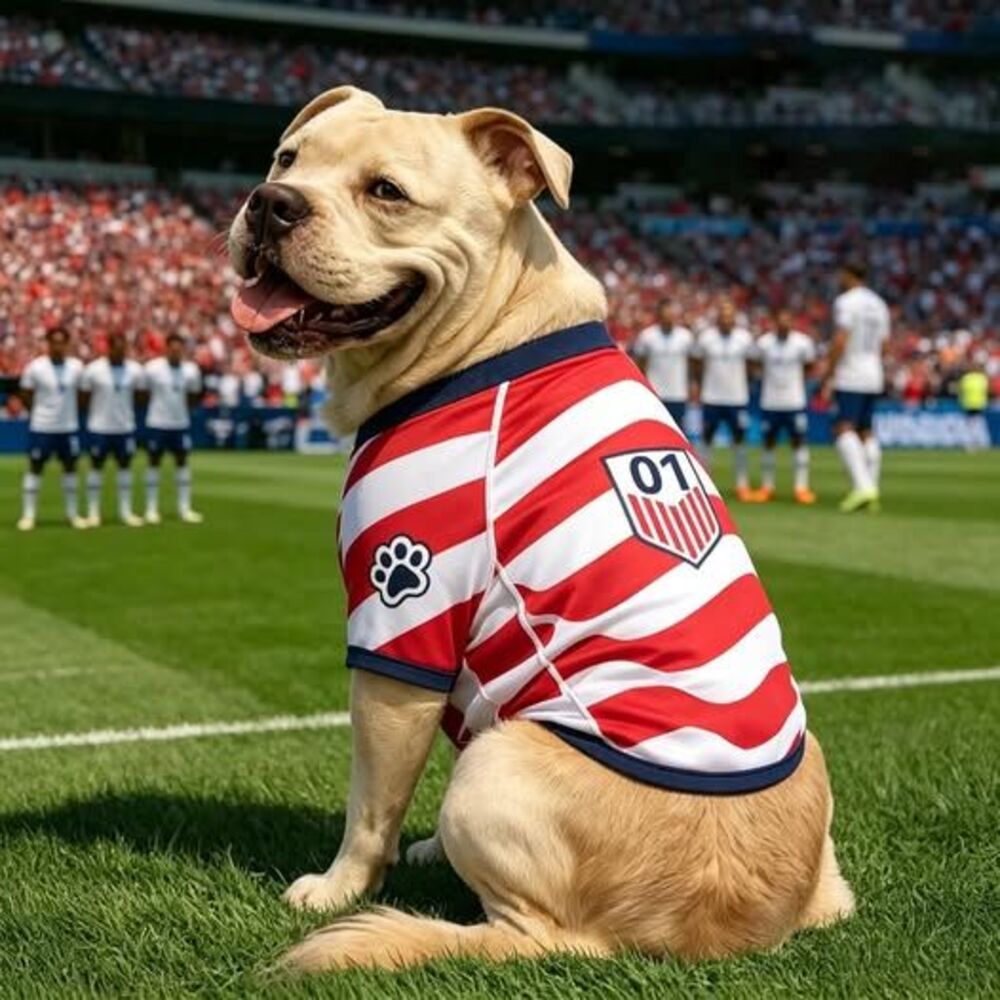 Fire Hive USA Dog Soccer Jersey, Red White and Blue
